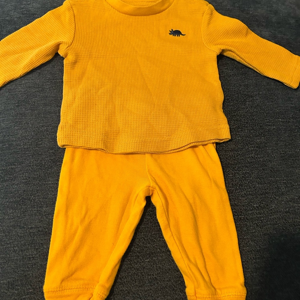 Yellow Dinosaur Kids Pajamas